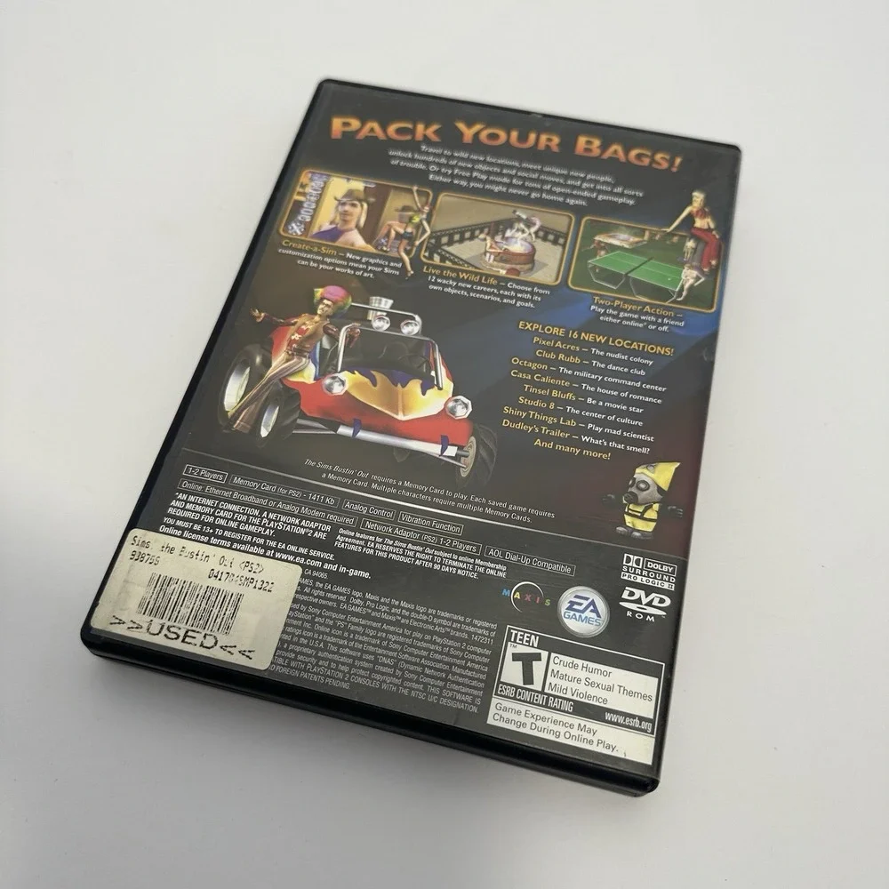 The Sims Bustin' Out (Sony PlayStation 2, PS2, 2003) ~ Complete/CIB‎ Blk Label